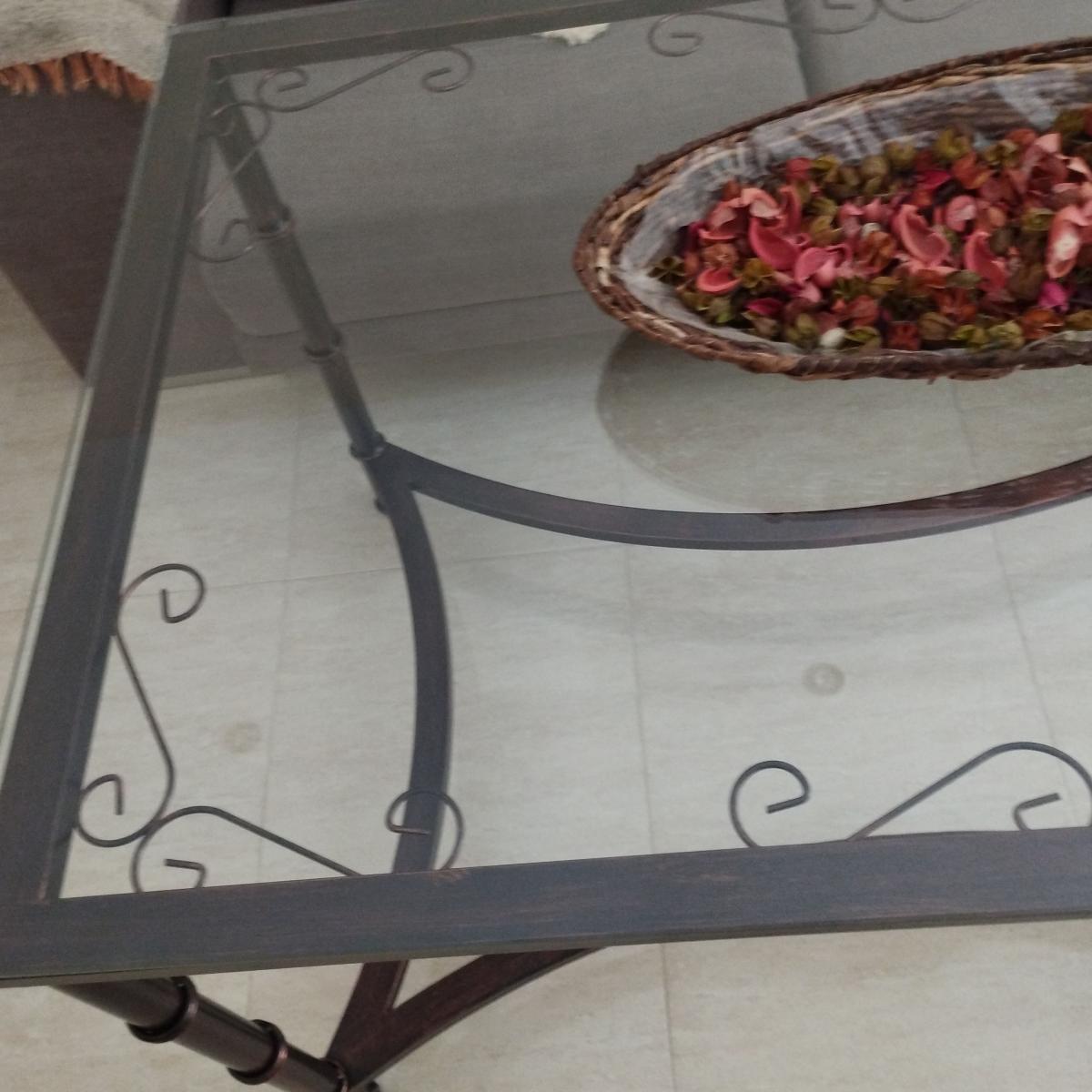 Mesa salón forja