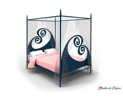 Cama con Dosel Olas