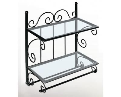 Estantería de pared de 2 estantes